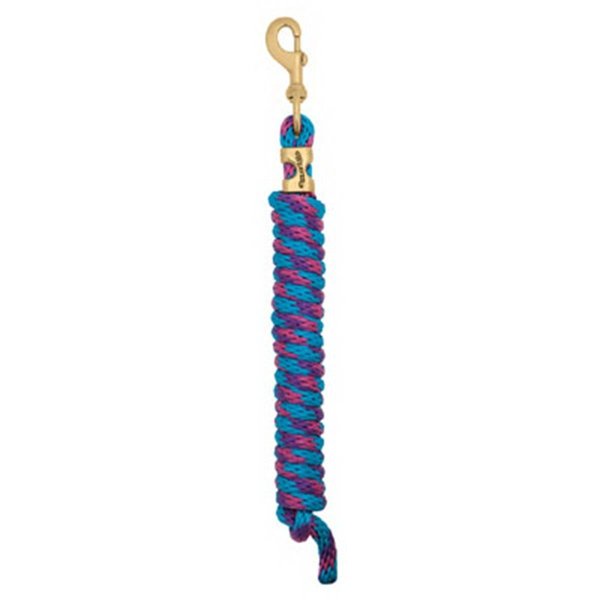 Weaver Leather Weaver Leather 35-2100-B16 0.62 in. x 10 ft. Poly Lead Rope - Blue; Pink & Purple 154641